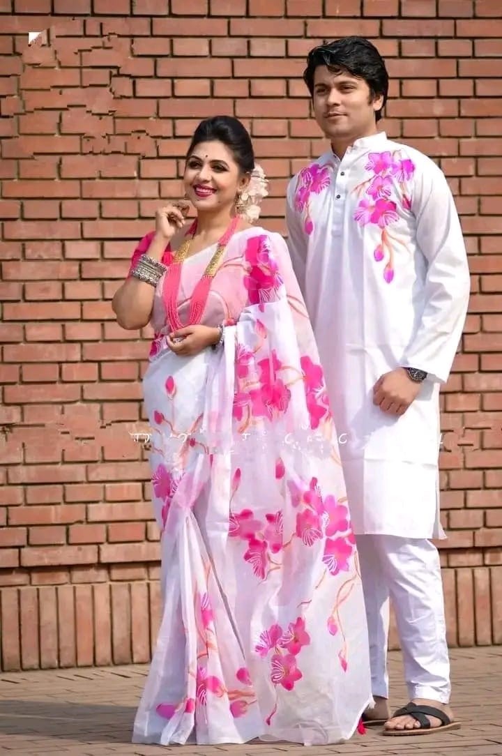 hand Print Saree & Panjabi – Elegant Sharee for Women – Ideal for All Seasons & Occasions.
