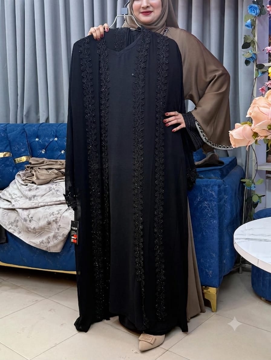Dubai Cherry Borka with Inner and Hijab2