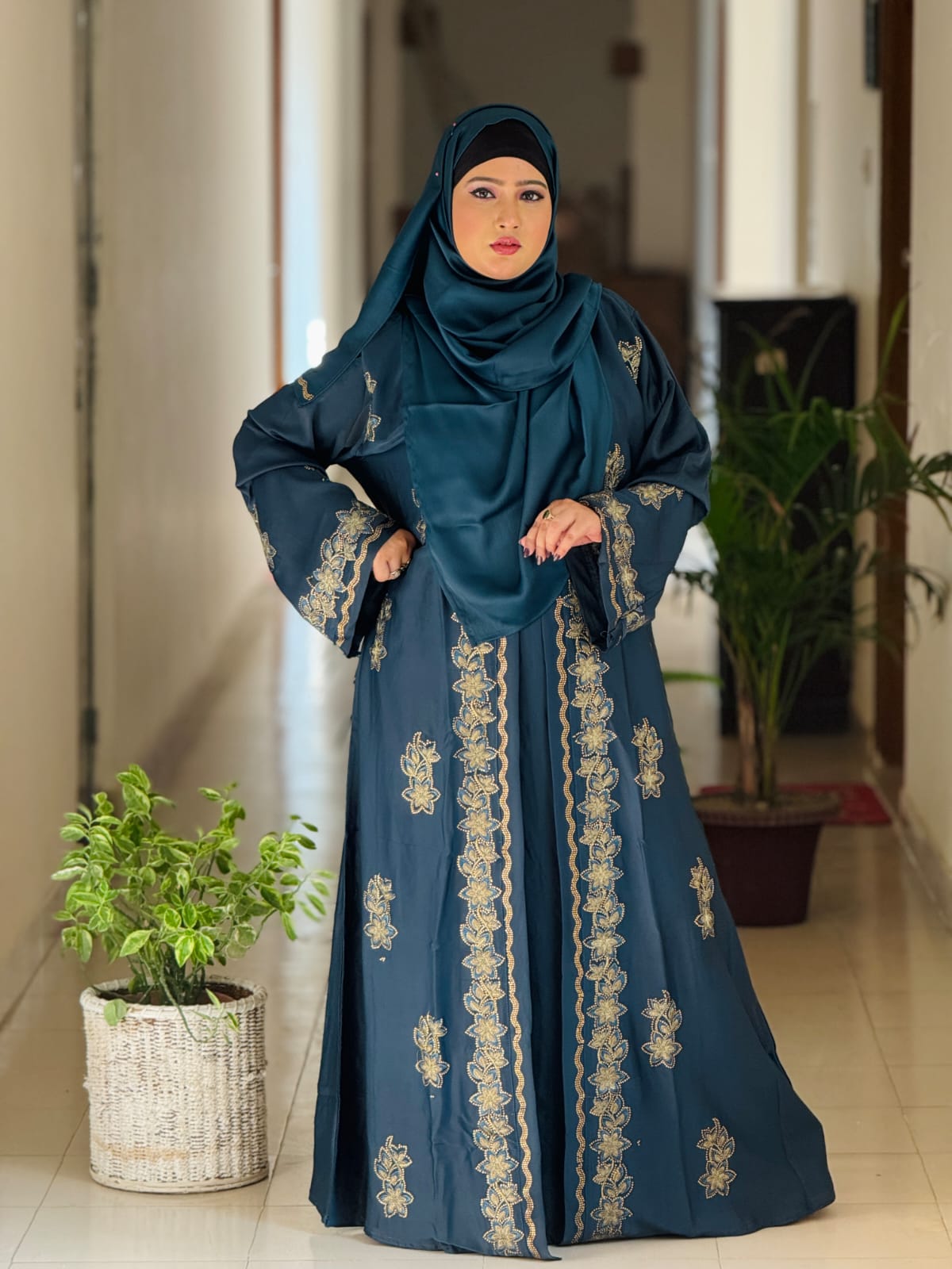 Premium Koti Borka with Matching Hijab