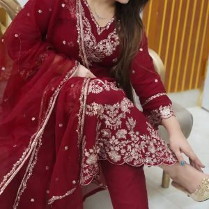 Embroidery Three Piece