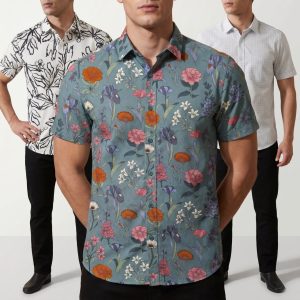 Premium Formal Half Sleeve Printed Shirt 13255